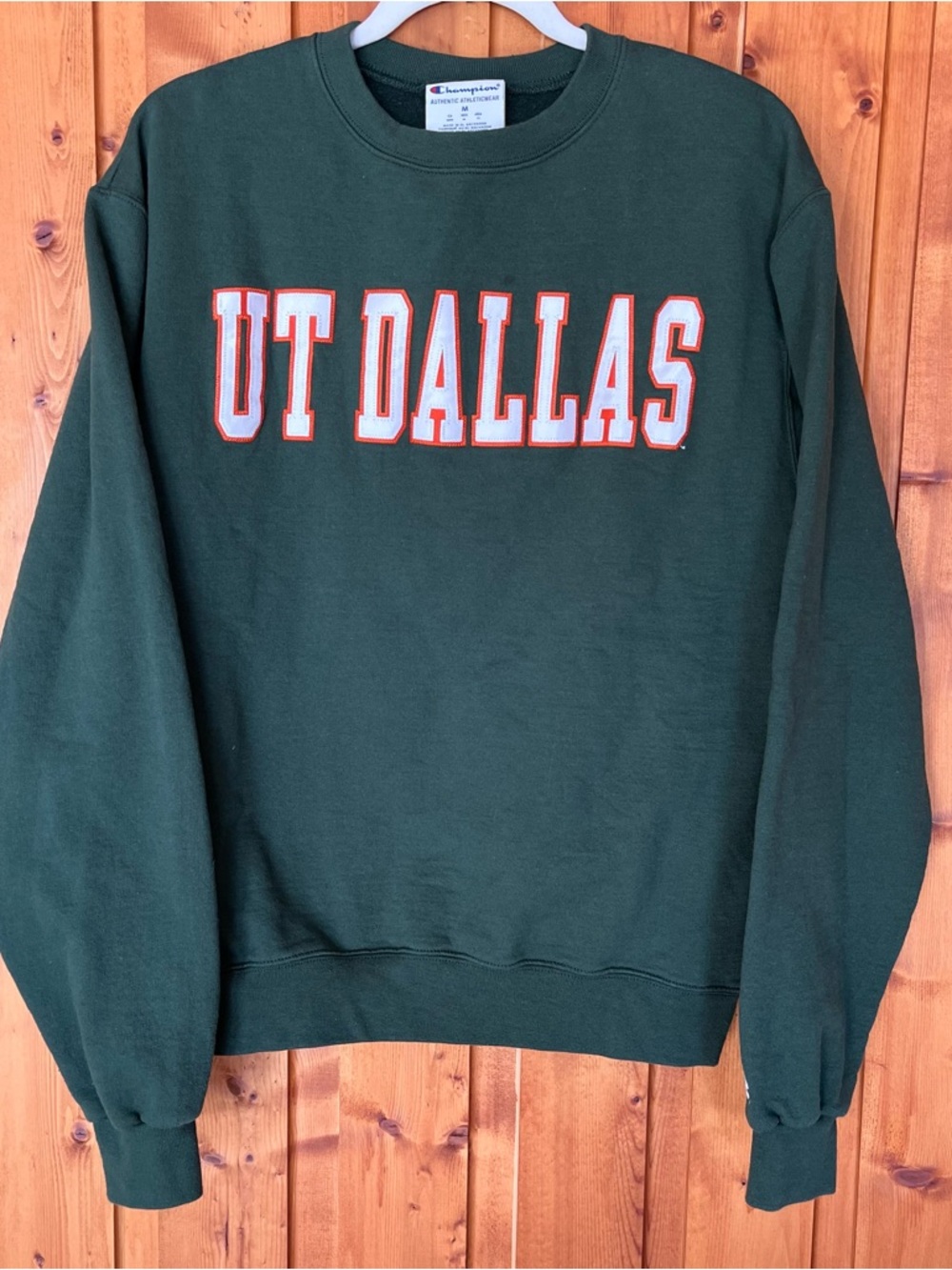 Champion Forest Green UT Dallas Pullover Crewneck Sweater